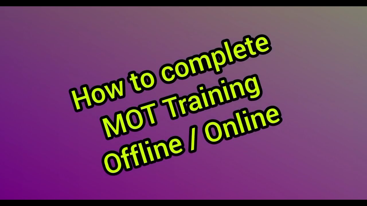 MOT Training Offline / Online || Naresh Phulkan ||
