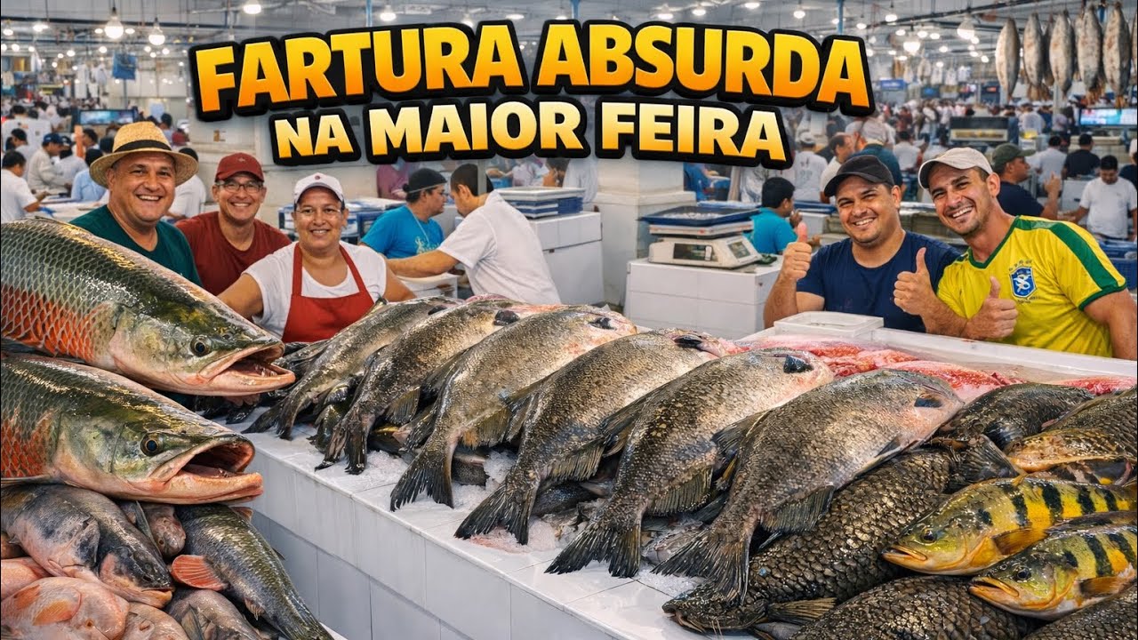 A FARTURA É ABSURDA, UM BANQUETE NA MAIOR FEIRA DE PEIXES DO AMAZONAS #fishing #manausamazonas 