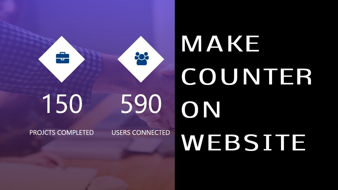 How To Make Counters On Website Using HTML CSS JavaScript | Create Counter Up
