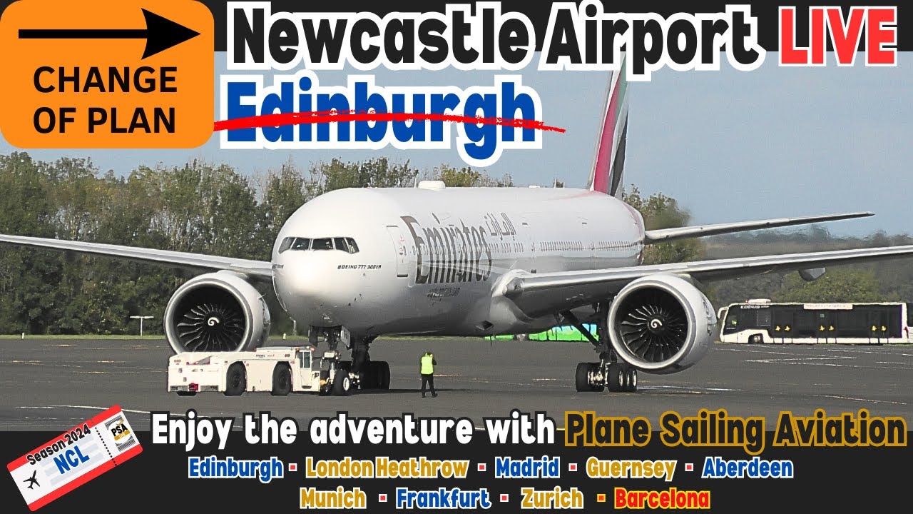 CHANGE🔴Live Plane Spotting: Newcastle Airport | Real-Time aviation | Up-close landings and take-offs