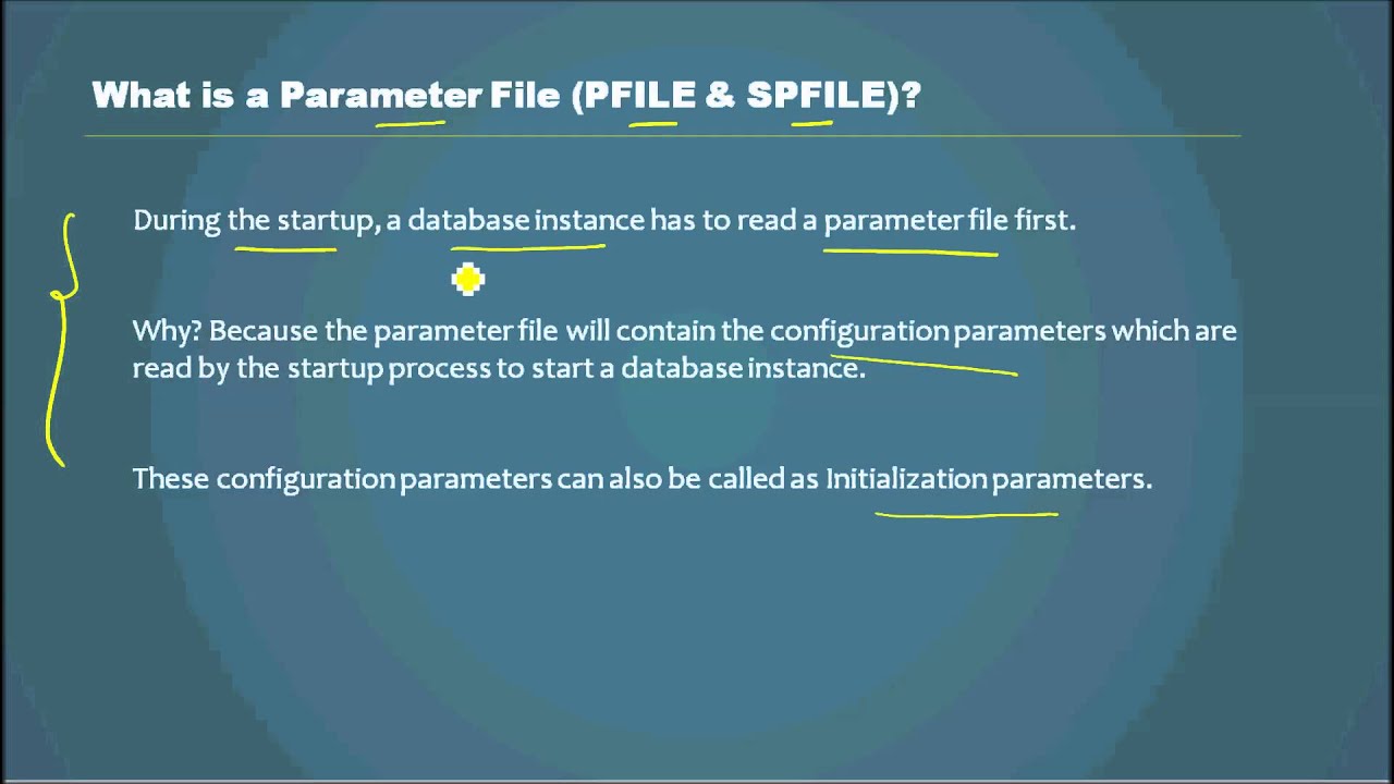 Database Tutorial -  What is a Parameter file? - Video 31
