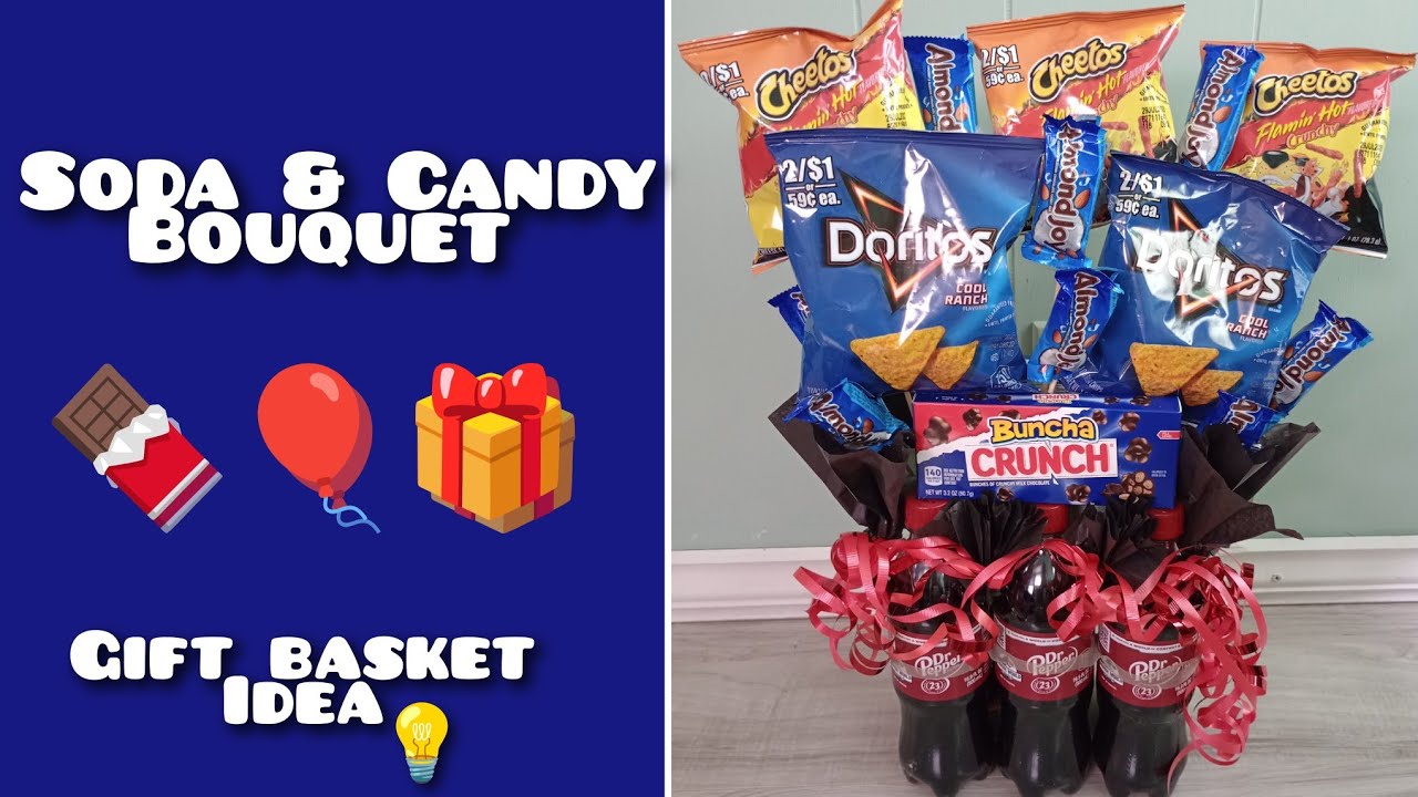 Diy soda and candy bouquet