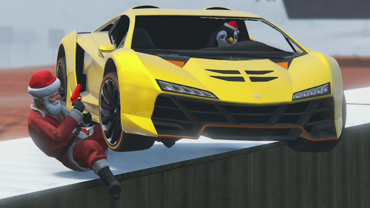 CORRE O TE ATROPELLO! NOOOO PAPA NOEL!! - GTA V ONLINE