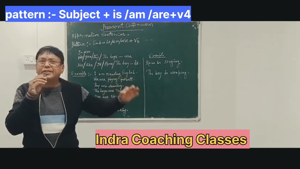 Present  continuous  affirmative sentences 