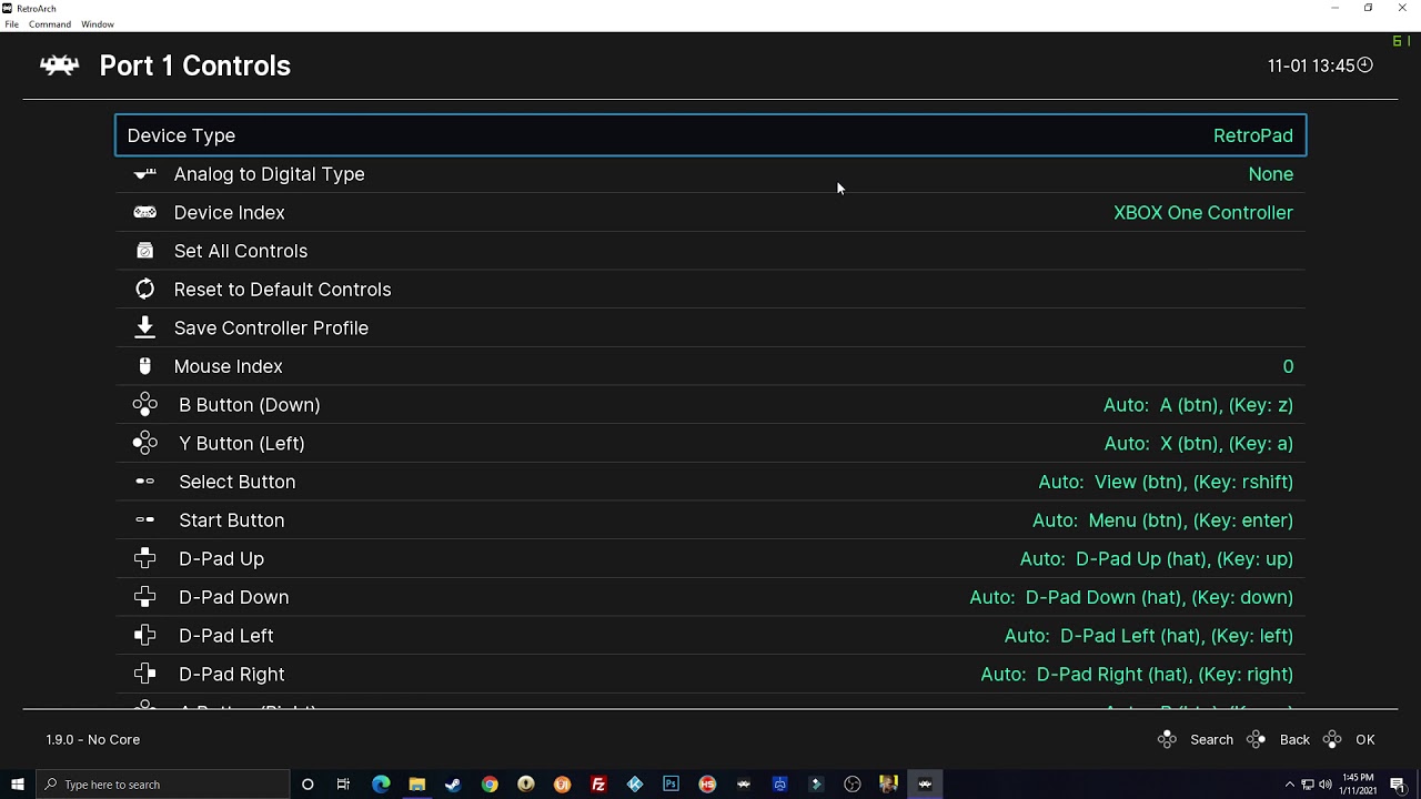 retroarch controller setup