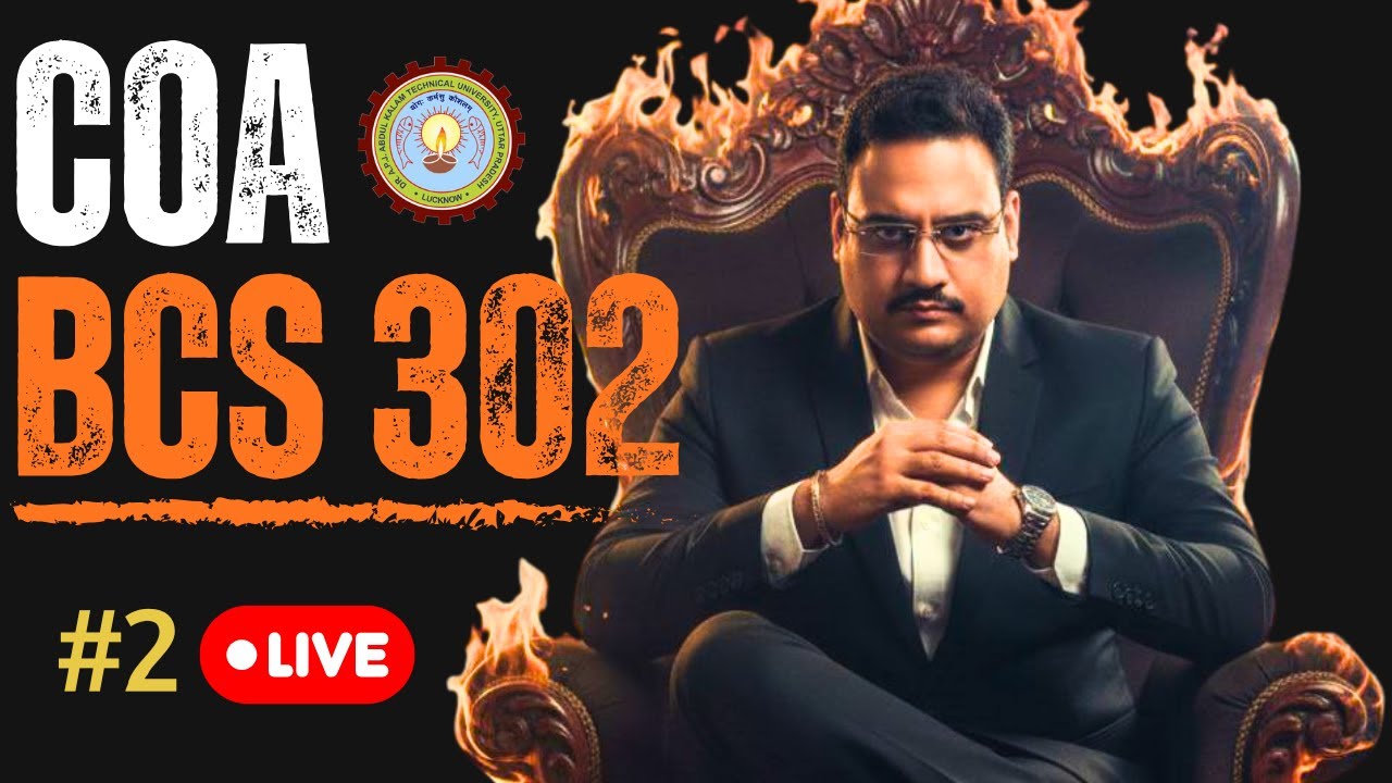 🔴 11 Jan | COA BCS-302 LIVE 🔥 | Numericals + Tough Topics | Exam Ready | Day-2