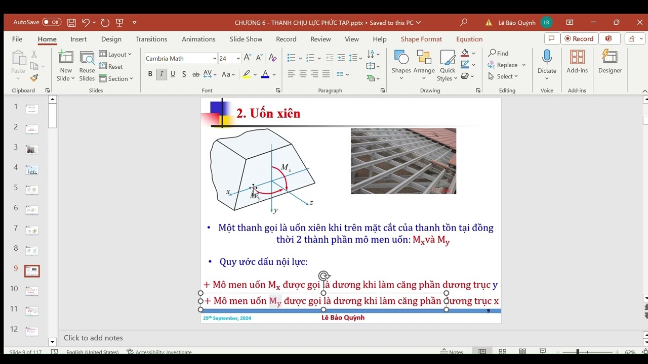 Sức bền vật liệu (SBVL2): Bài 30 - Chương 6: Thanh Chịu lực phức tạp (Dạng Cột) Part 1