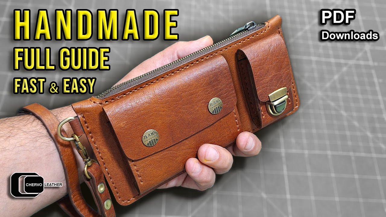 No Machine, No Fancy Tools – Just Your Hands! Make This Leather Bag Easy - Free PDF