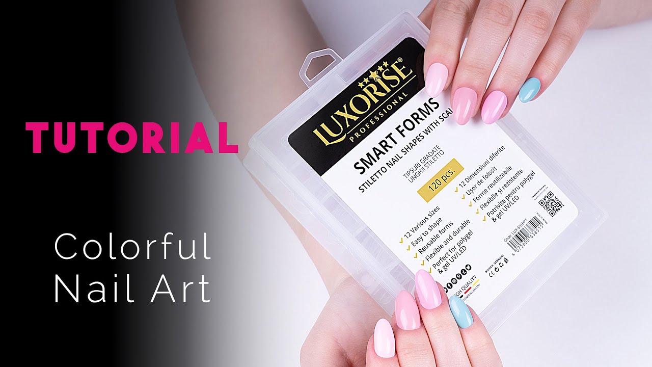 Tutorial Manichiura Polygel cu Tipsuri Smart Forms si Oja Semipermanenta