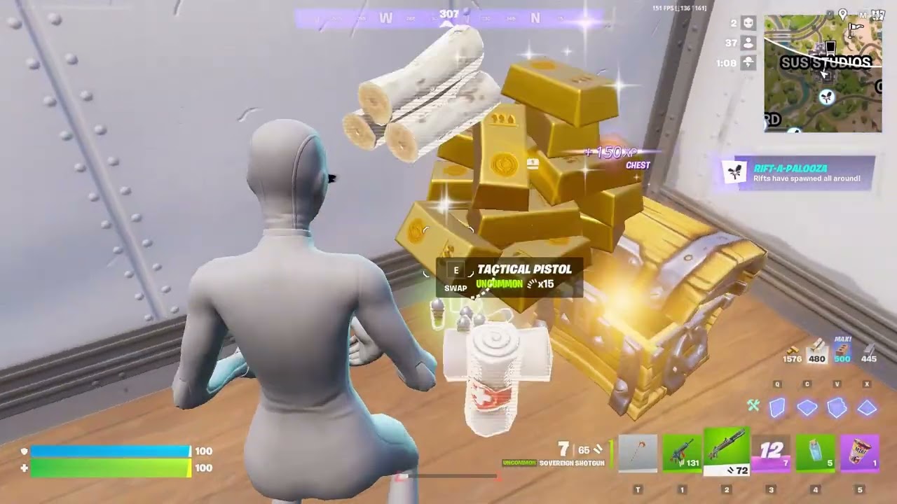 Fortnite C7 S1 Battle Royale Solo Vs. Bots Gameplay