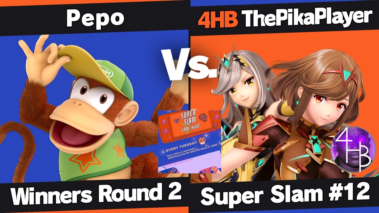 Super Slam 12 - Pepo (Diddy Kong) vs ThePikaPlayer (Mythra/Pyra) - Winners Round 2