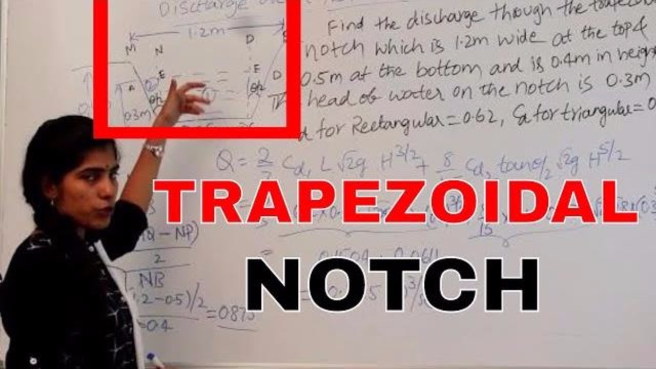 Discharge over a Trapezoidal  Notch    FLUID MECHANICS   ETUTION
