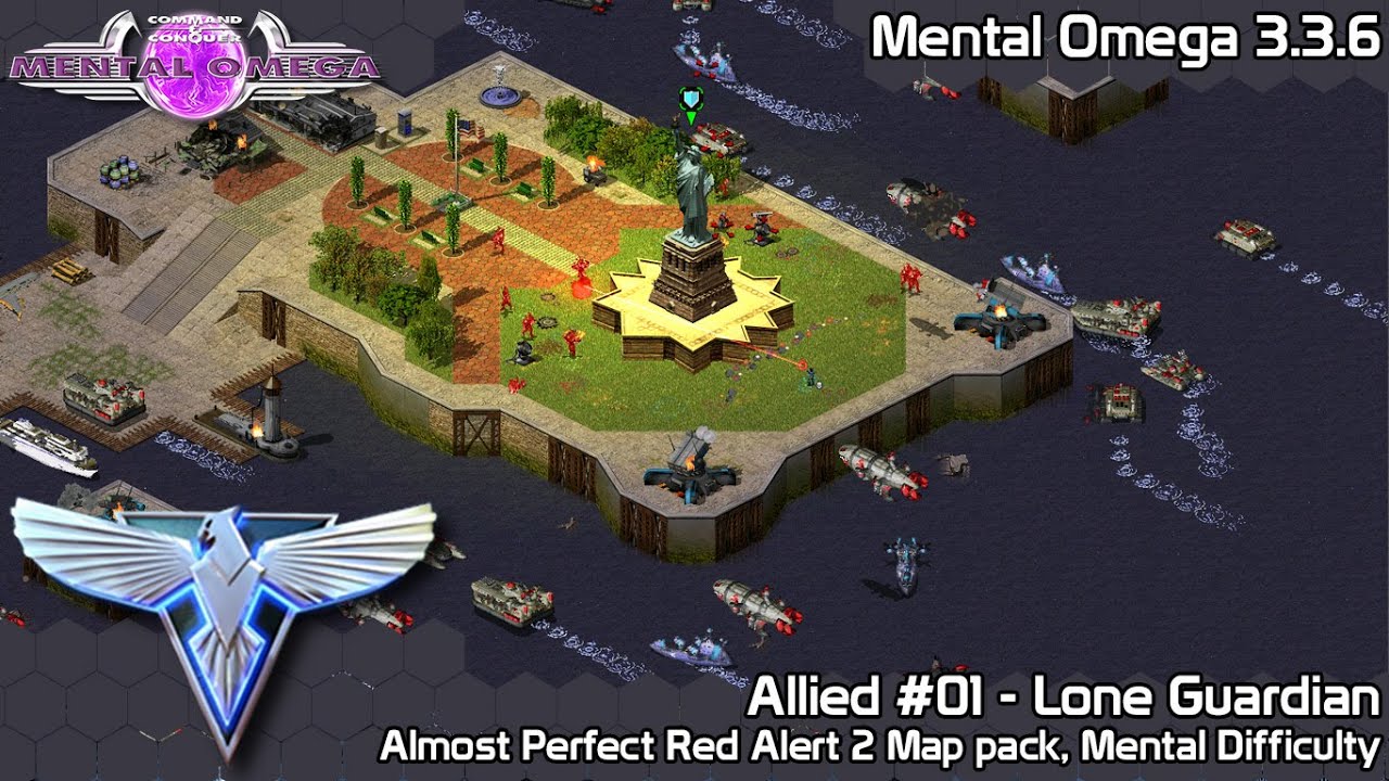 C&C Mental Omega 3.3.6 - Almost Perfect RA2 Map pack - A01 Lone Guardian on Mental Difficulty