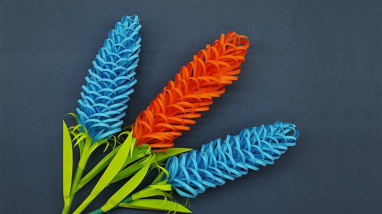 Beautiful Lavender Paper Flower Making Tutorial - DIY Paper Flowers