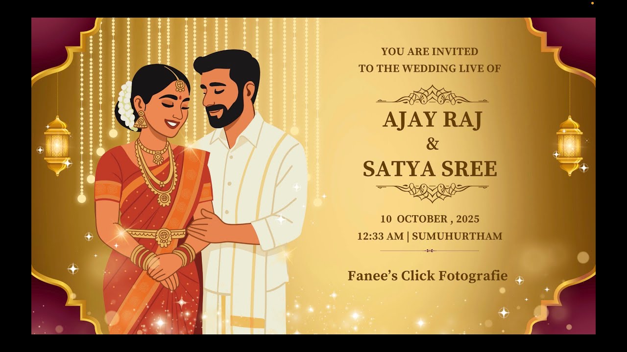 Ajay Raj + Satya Sree Wedding Live @faneesclickfotografie