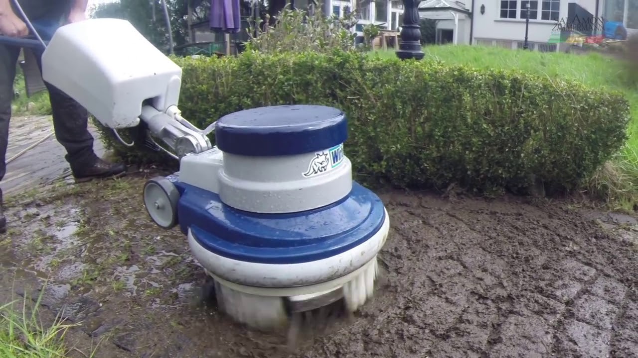 Szorowarka Terrazza TMC do kostki, patent z Belgii, film prezentacyjny DE