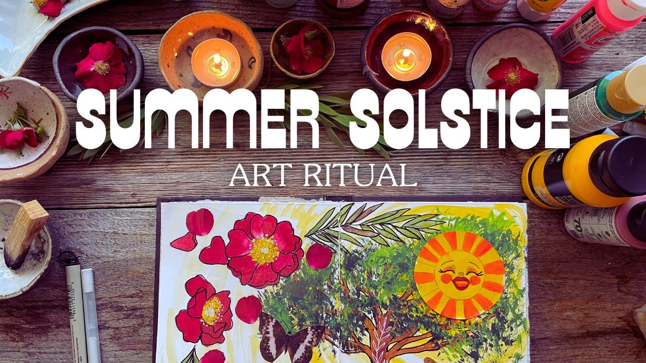 Art Journaling For Summer Solstice + Writing Prompts