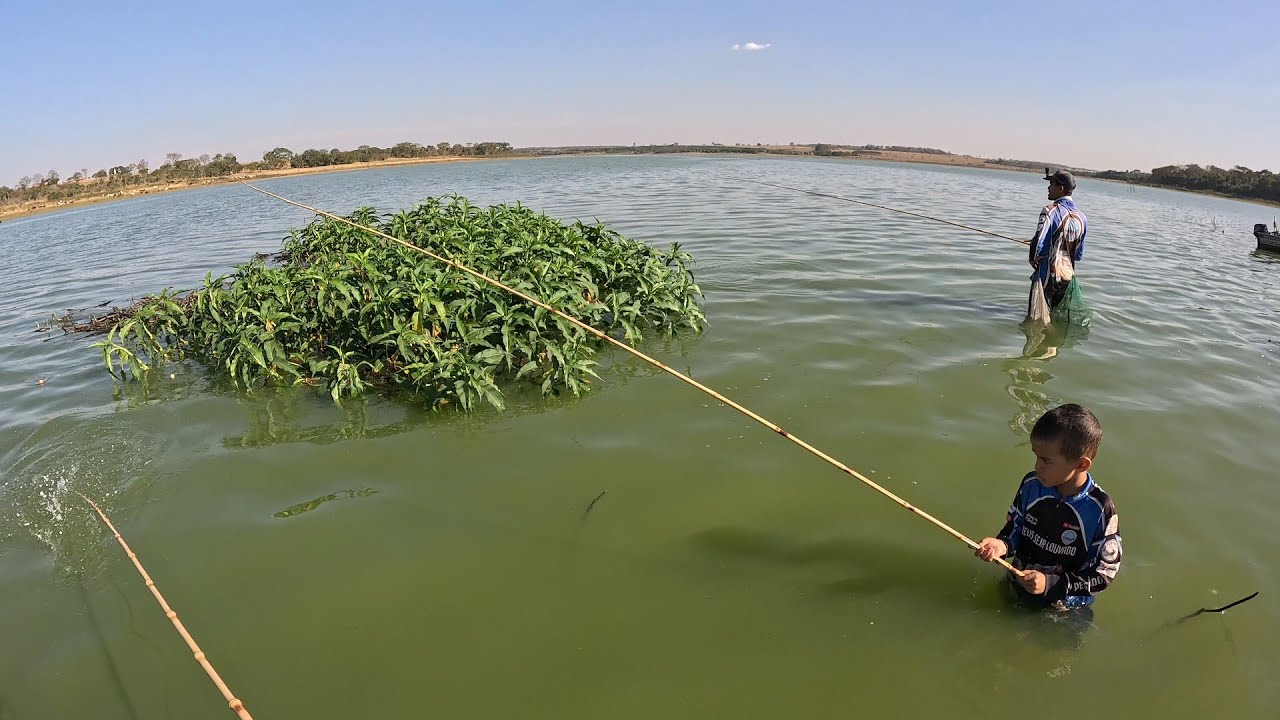 Pescaria caipira na ilha das tilápias com @joabsonpescadorborapescar Preparamos peixe frito! 