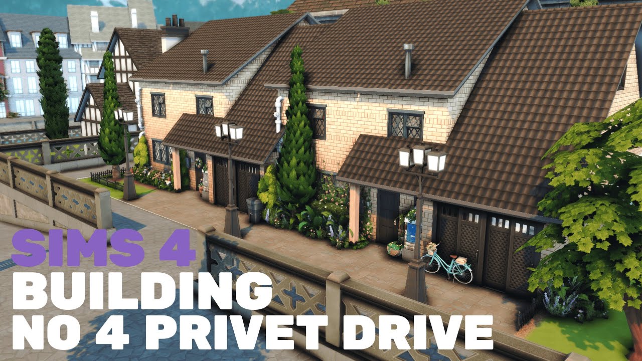Building Number 4 Privet Drive (NO CC) - Sims 4 Harry Potter Save