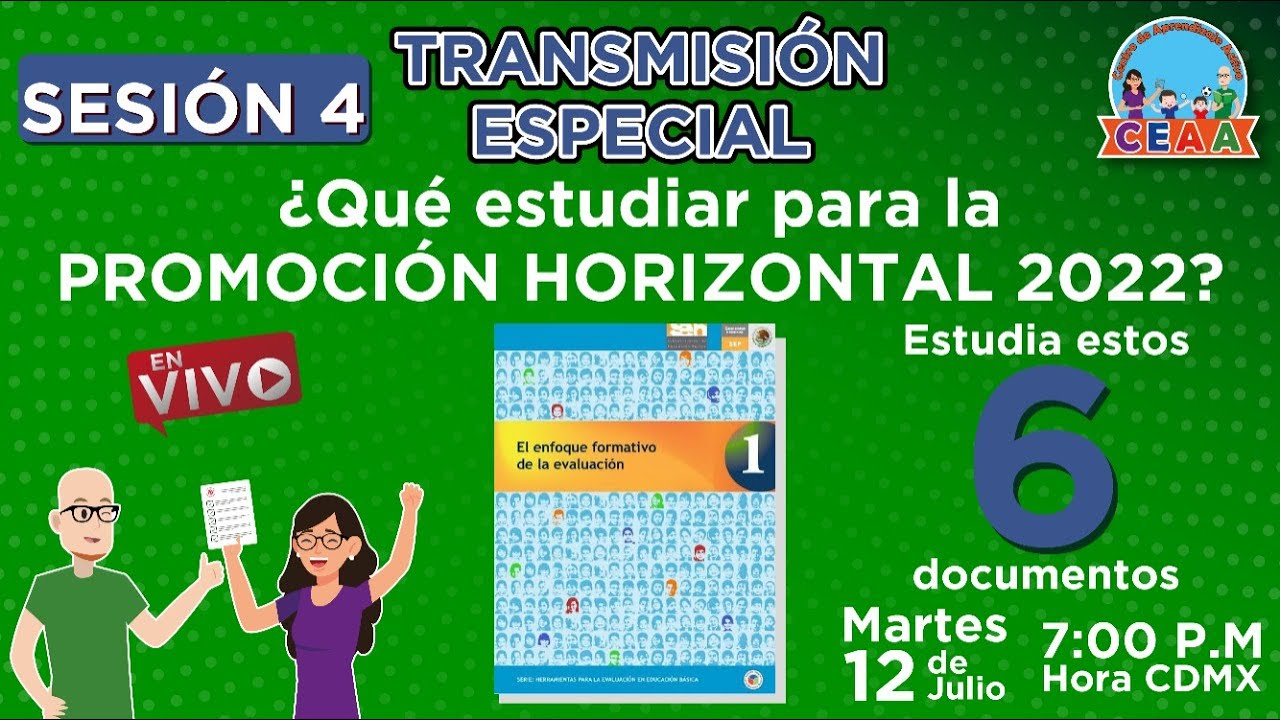 CEAA Qu&eacute; estudiar para el examen de Promoci&oacute;n Horizontal 2022 Preescolar, Primaria y Secundaria