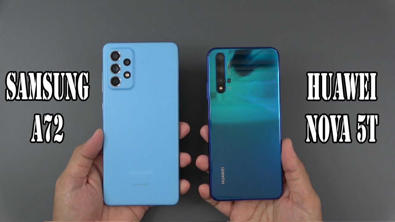 Samsung Galaxy A72 vs Huawei Nova 5T | SpeedTest and Camera comparison