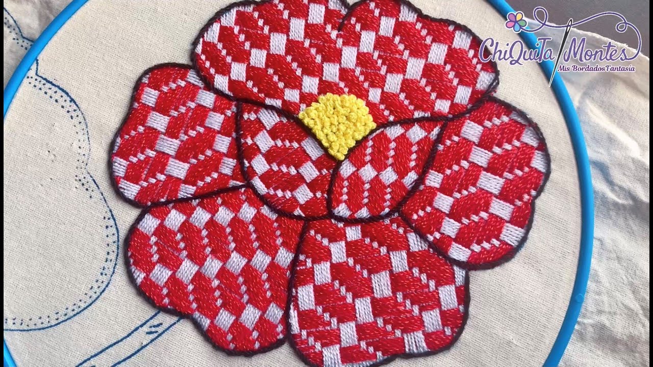 Bordado Fantasía Flor 44 / Hand Embroidery Flower 🌺 with Fantasy Stitch