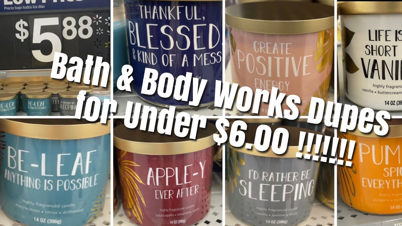 BATH & BODY WORKS DUPES ???!! BRAND NEW WALMART 3 WICK CANDLES HAUL + COMPARISON
