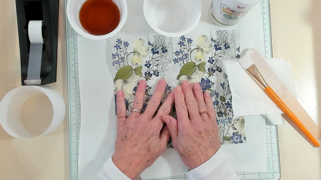 Tutorial - Faux  Rice Paper -  #cathysowinghapiness