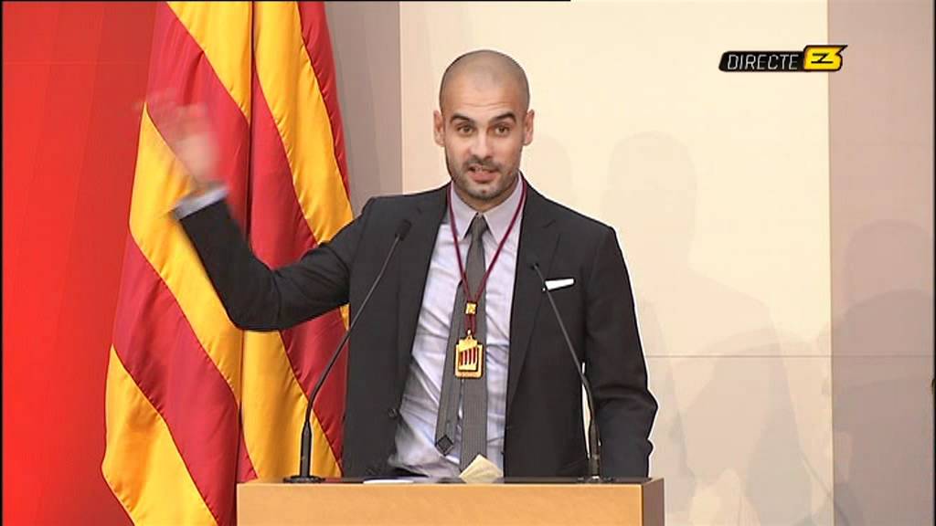 Pep Guardiola rep la medalla d'or del Parlament de Catalunya