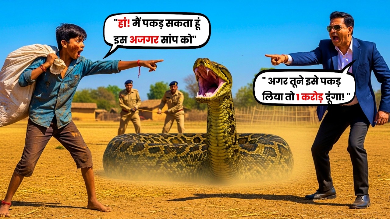 सबने समझा कूड़ा बीनने वाला लड़का… लेकिन उसने 30 फीट के अजगर को पकड़कर 1 करोड़ जीत लिया! 😱