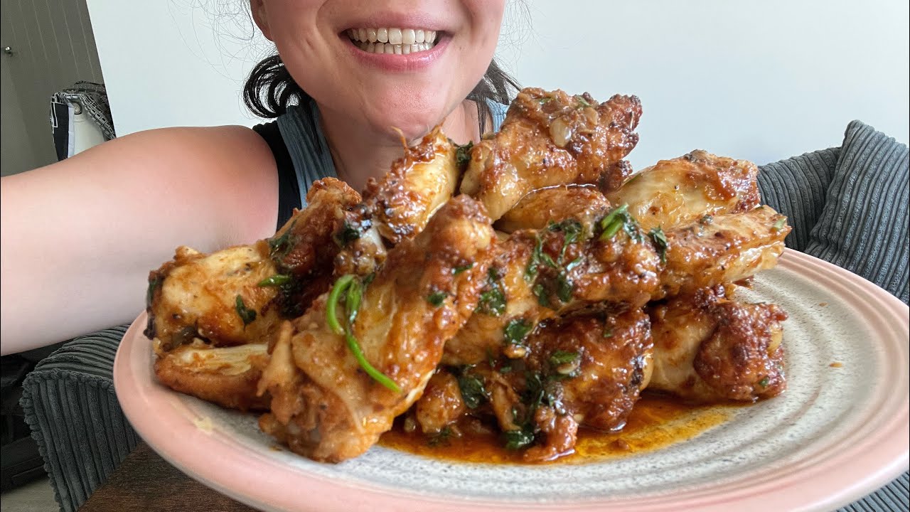 ASMR MUKBANG LEMON AND PEPPER CHICKEN WINGS | WHAT HAVE I BEEN UP TO?