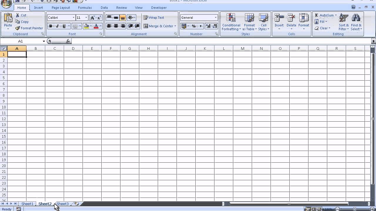 Introduction to Microsoft Excel 2007 for Absolute Beginners