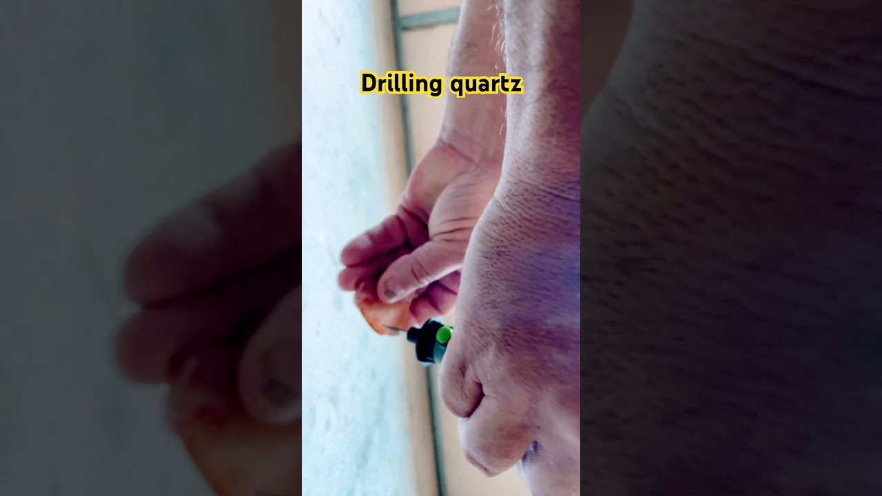 Drilling quartz rock agate.#crystal #crystal