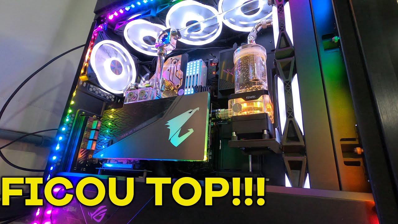 OLHA COMO FICOU A REFRIGERAÇÃO DO PC GAMER DO EDU FERRARI COM WATERCOOLER CUSTOM