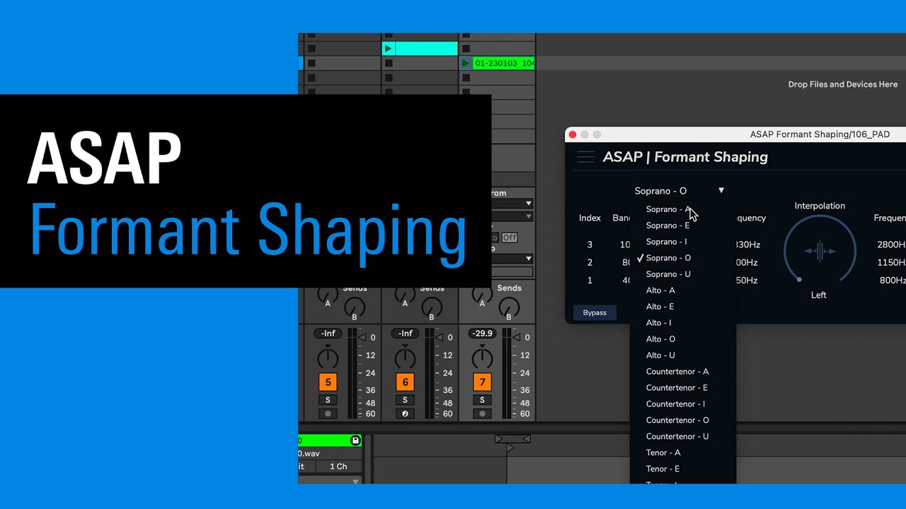 IRCAM Tutorials / ASAP : Formant Shaping