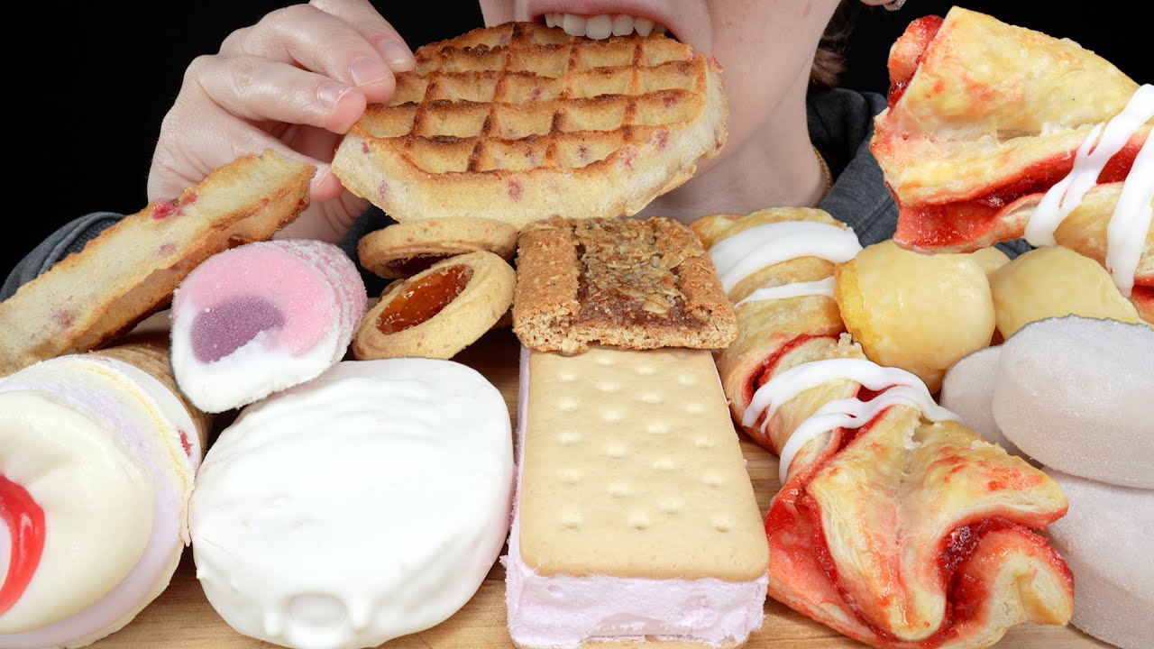 ASMR Strawberry Raspberry Desserts *Cheesecake Ice Cream, White Chocolate Mochi, Hostess Cake, Twist