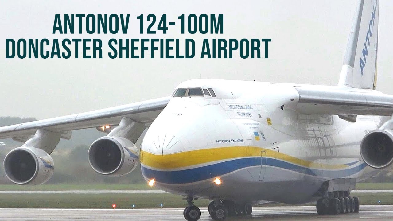 Antonov An-124 - Doncaster Sheffield Airport - Bad Weather! [HD]