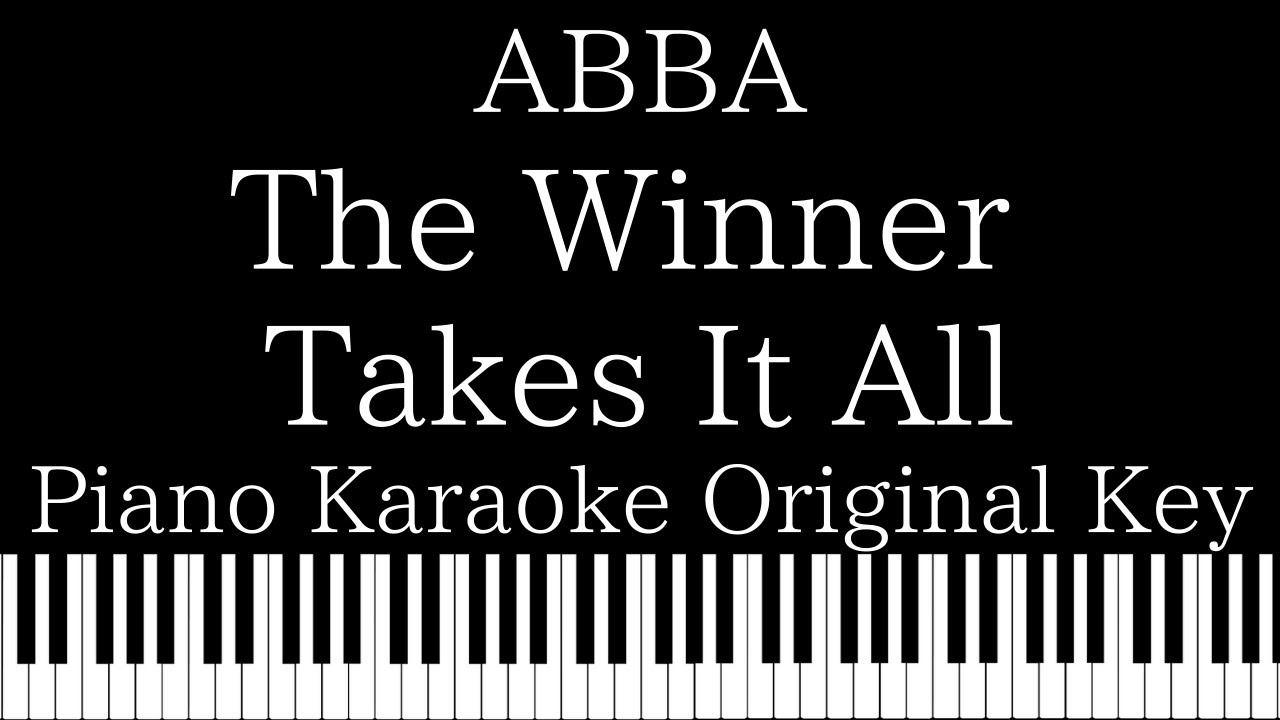 【Piano Karaoke Instrumental】The Winner Takes It All / ABBA【Original Key】