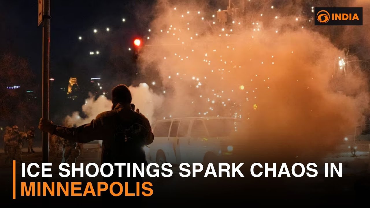 ICE Shootings spark chaos in Minneapolis | DD India live | 12 PM IST