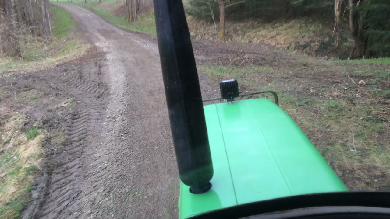 Deutz 4506, Wegepflege, Materialteppich abziehen und planieren, Heckschaufel