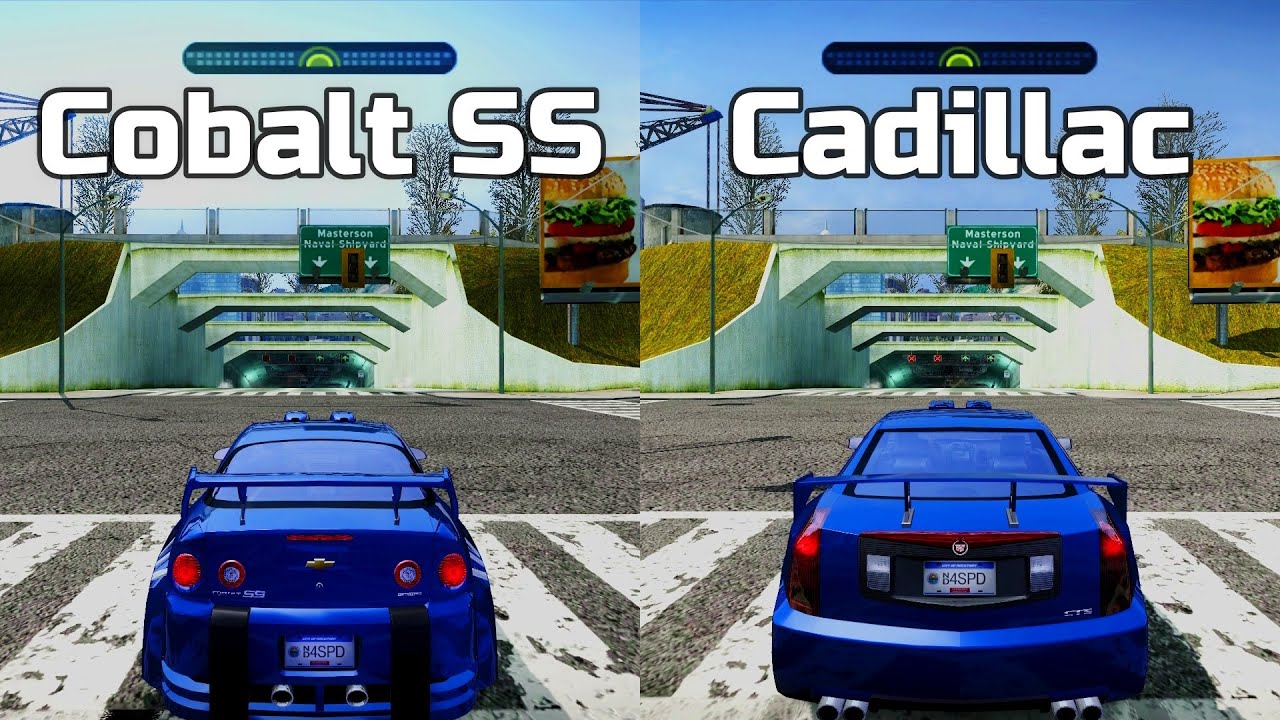 NFS Most Wanted: Chevrolet Cobalt SS vs Cadillac CTS - Drag Race