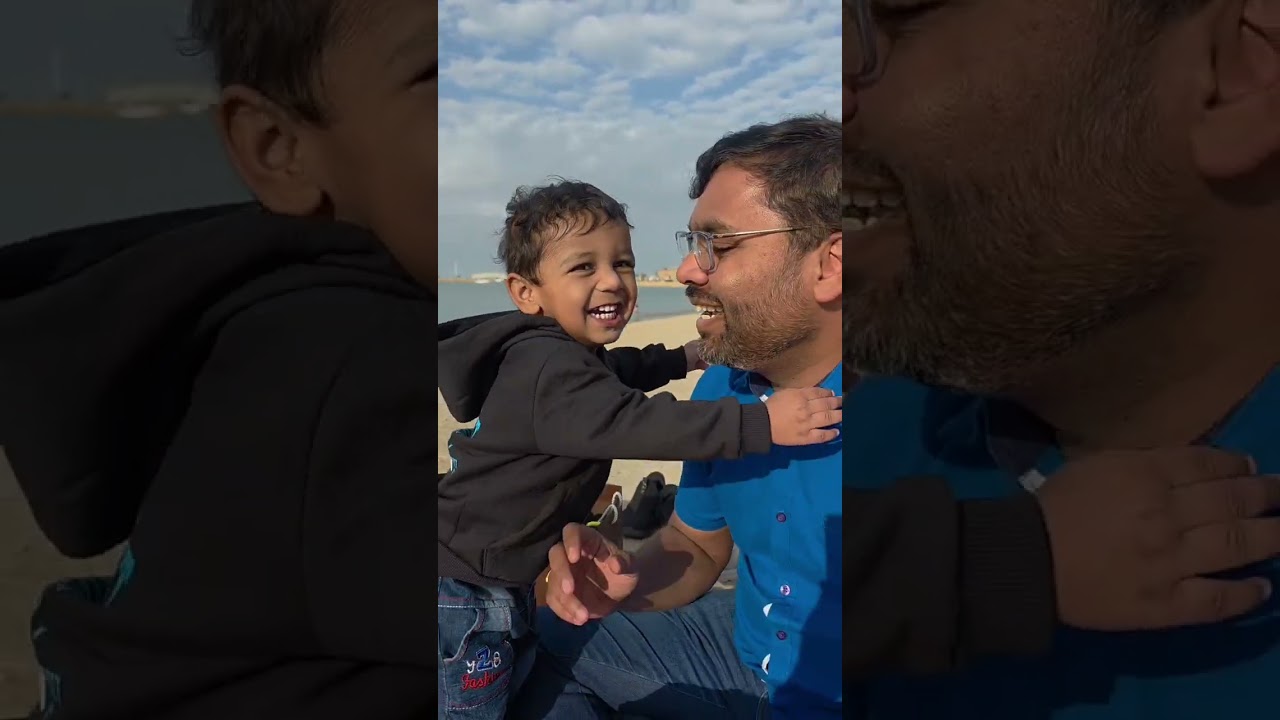 A day in our weekend with our maanvi in shuwaik beach kuwait