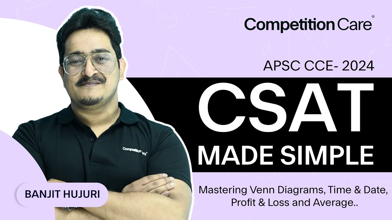 CSAT Made Simple: Mastering Venn Diagrams, Time & Date, Profit & Loss and Average by Banjit Sir