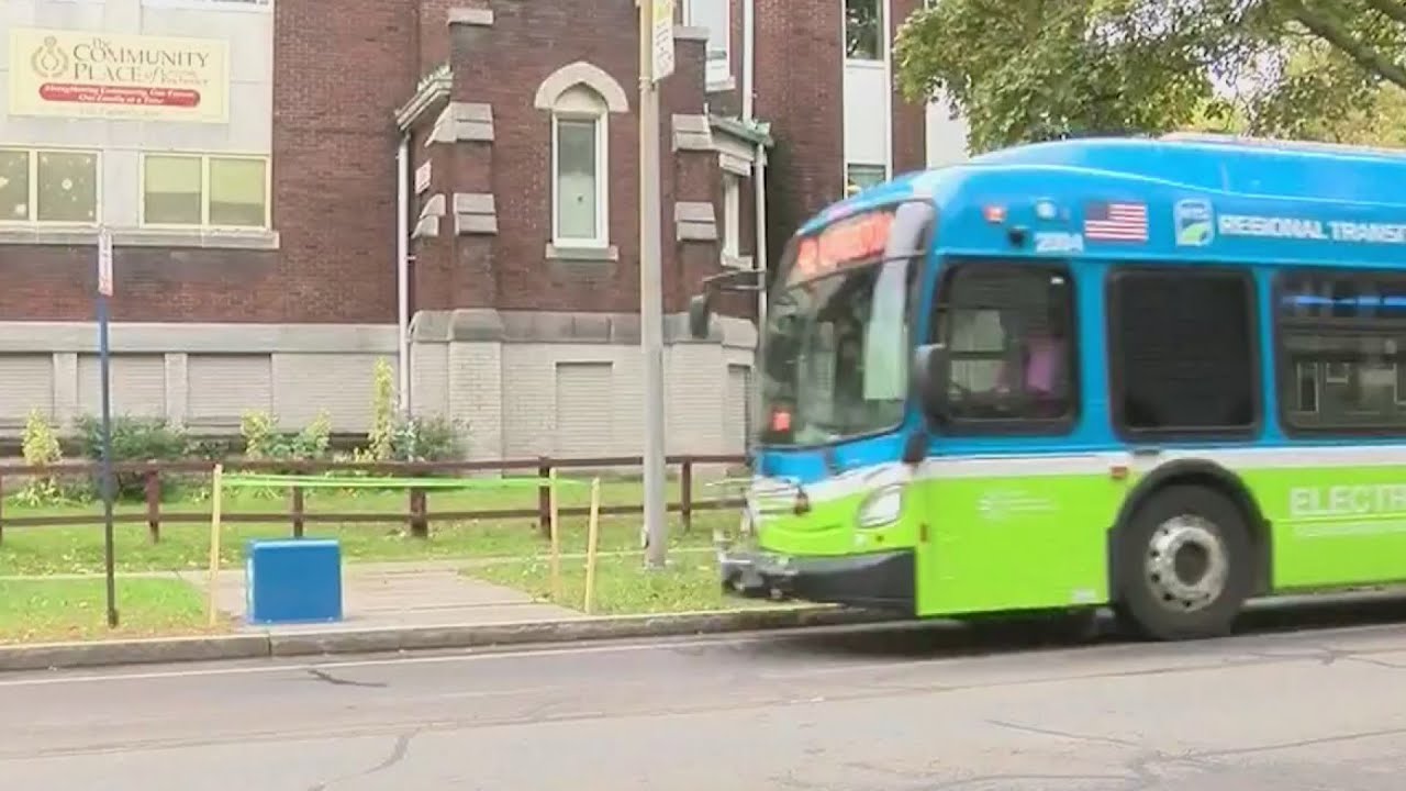 Bus cubes installed at bus stops, allowing riders to sit while wait