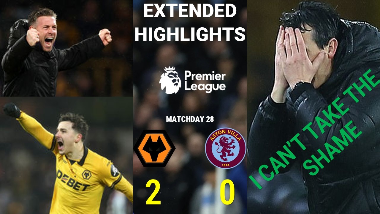 BOTTOM SHOCKS TOP 3 | Wolves 2-0 Aston Villa | Highlights | Derby Masterclass