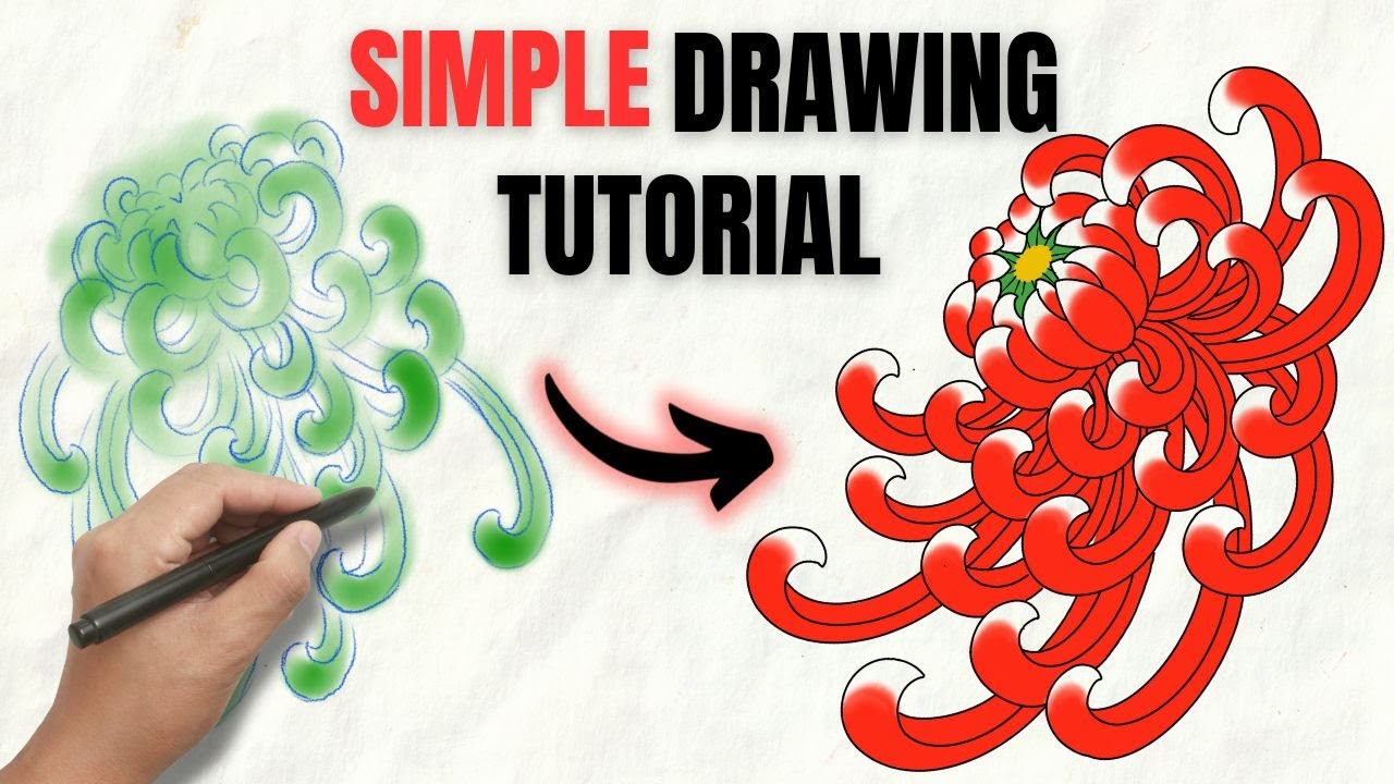 HOW TO DRAW a Chrysanthemum Tattoo (Watch This Before You Start)