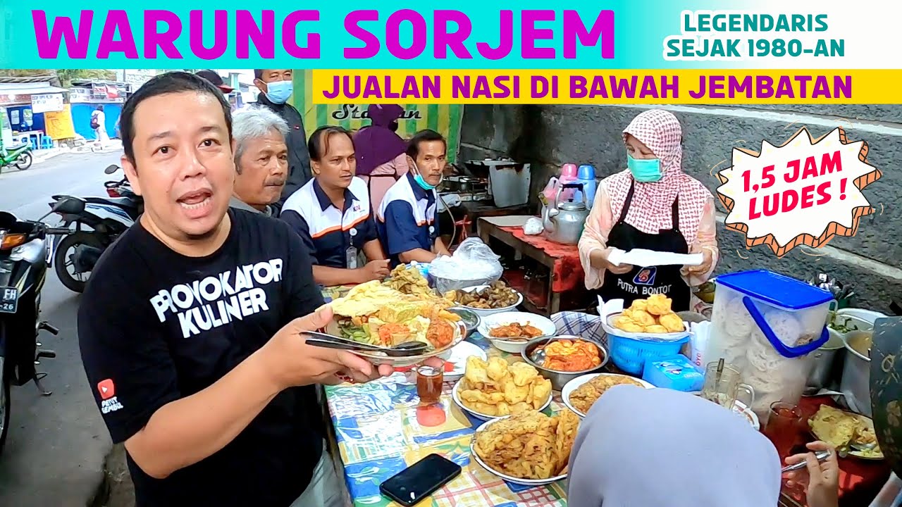 Warung Sorjem ( Ngisor Jembatan ) Jualan di Bawah Jembatan Depan Stasiun