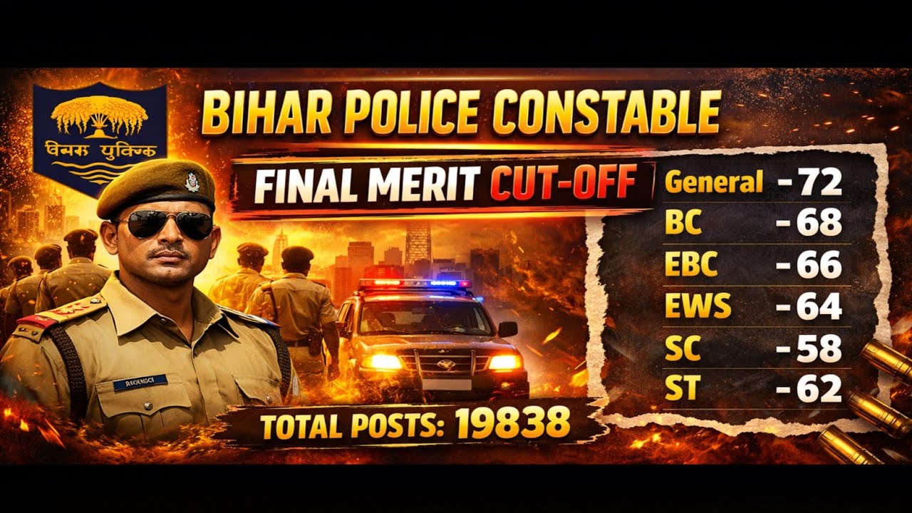 बिहार पुलिस 19838 पोस्ट के लिए एकदम 100% सटीक Cutt 📴/ जाने सभी दिन एनालिसिस के साथ कट ऑफ 
