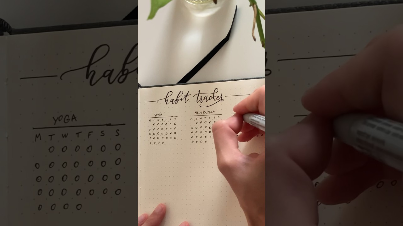 Minimalist Bullet Journal Habit Tracker Ideas - PART 1 #shorts #bulletjournal #habittracker #bujo