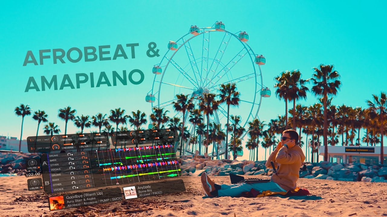 Afrobeat, Amapiano Chill | Traktor X1 MK3 + Z1 MK2 | NUO-STEMS 3.1 | 📍Benalmadena Ferris, Malaga
